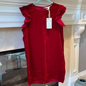 Adorable red velvet dresss